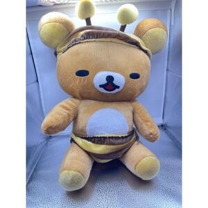 San-X Rilakkuma Bear Honey Bee Laydown Costume‎ 2018 16" Plush Stuffed  Bag1